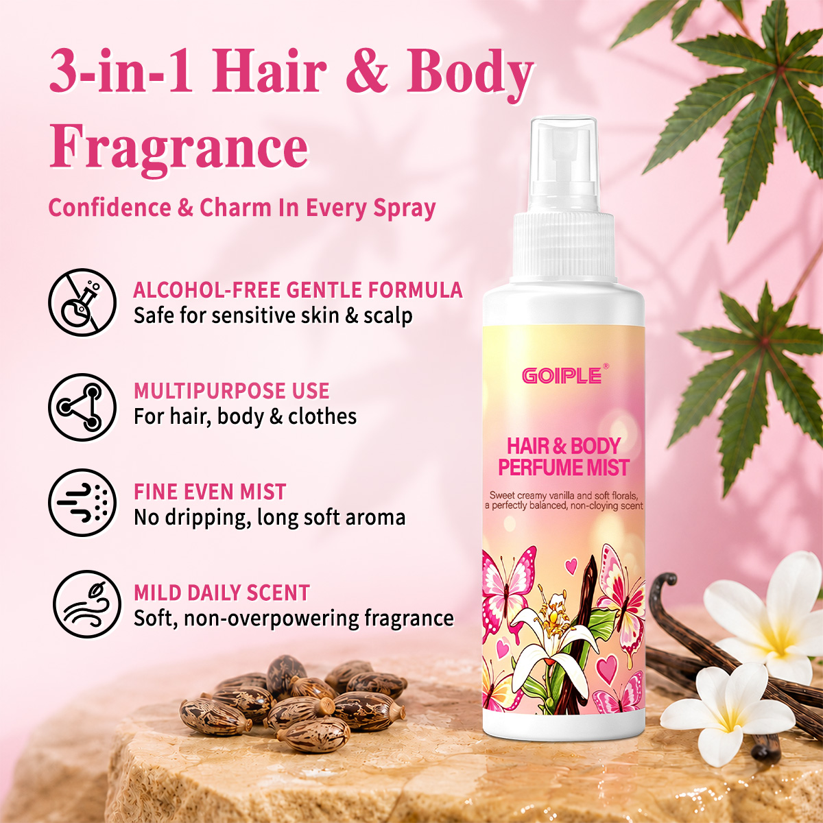 Brume parfumée corps et cheveu - Perfume Fragrance Vanilla avis et prix